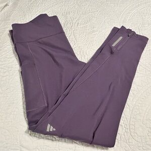 Adidas Lavender Leggings Zip Ankle L